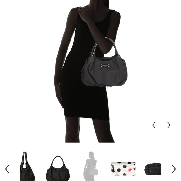 Kate Spade New York Small Shoulder Black Nylon & Leather Handbag - Picture 13 of 13